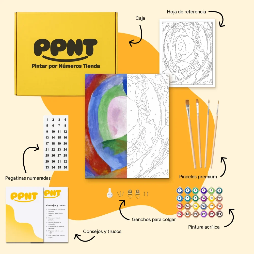 Pintar por Números - Formas circulares, Luna n.º 1