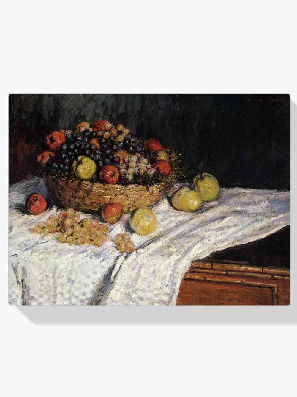 Pintar por números Frutero con manzanas y uvas