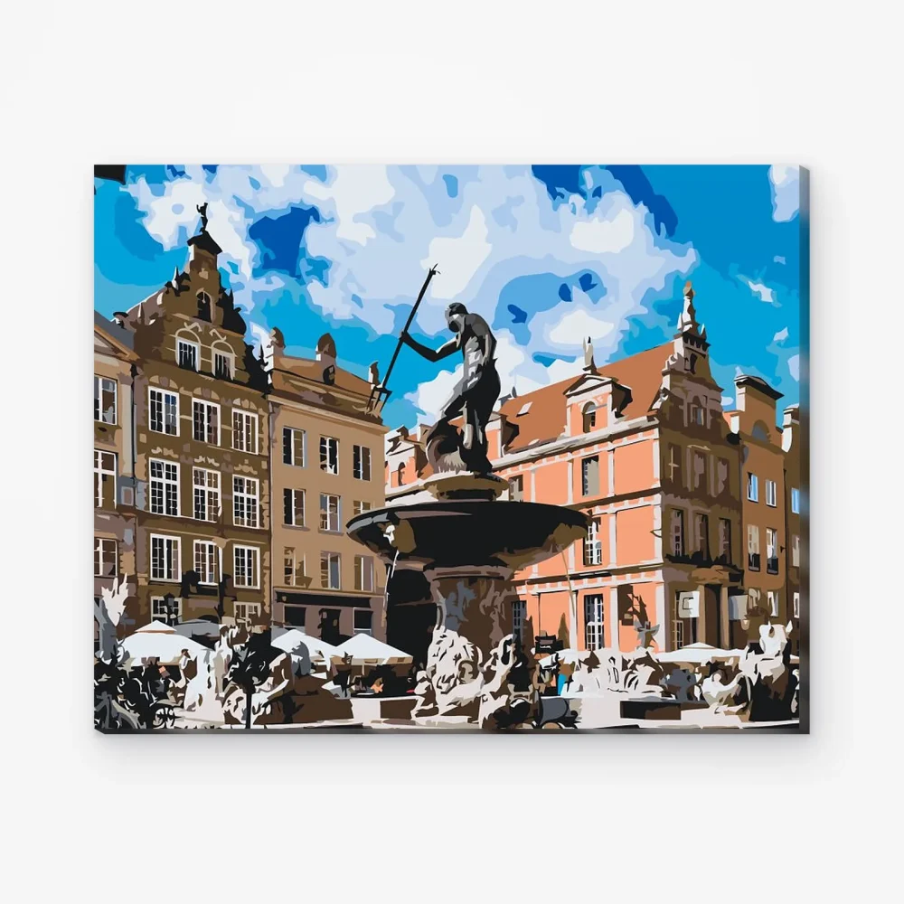 Pintar por Números - Fuente de Neptuno, Gdansk