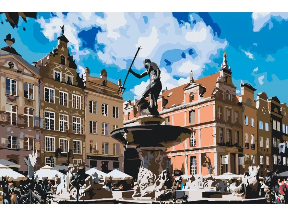 Pintar por números Fuente de Neptuno, Gdansk – foto 2