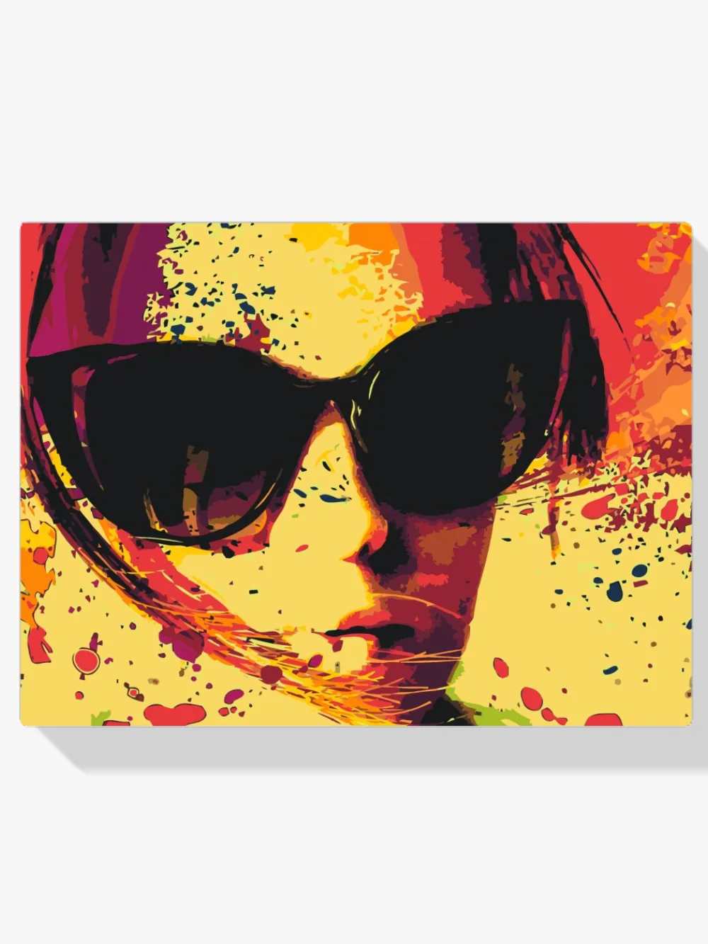 Pintar por números Gafas de sol amarillas