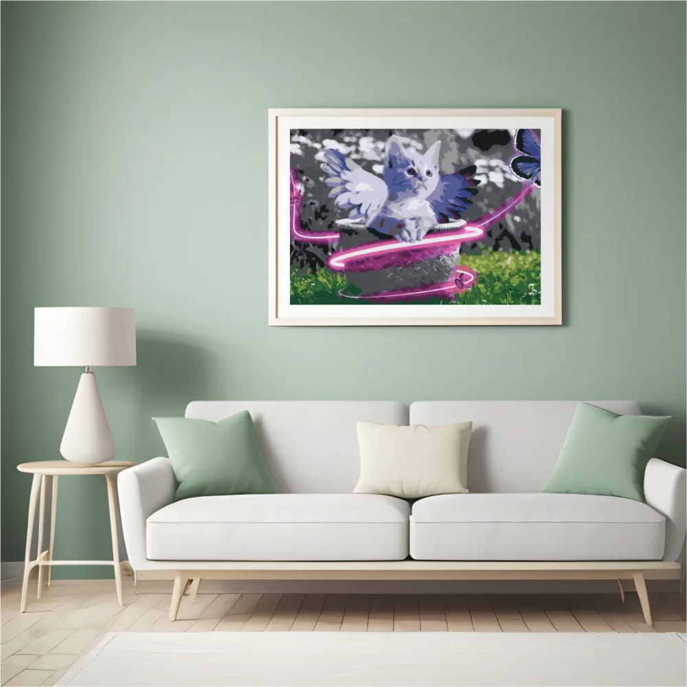 Pintar por números Gatito con alas – foto 5