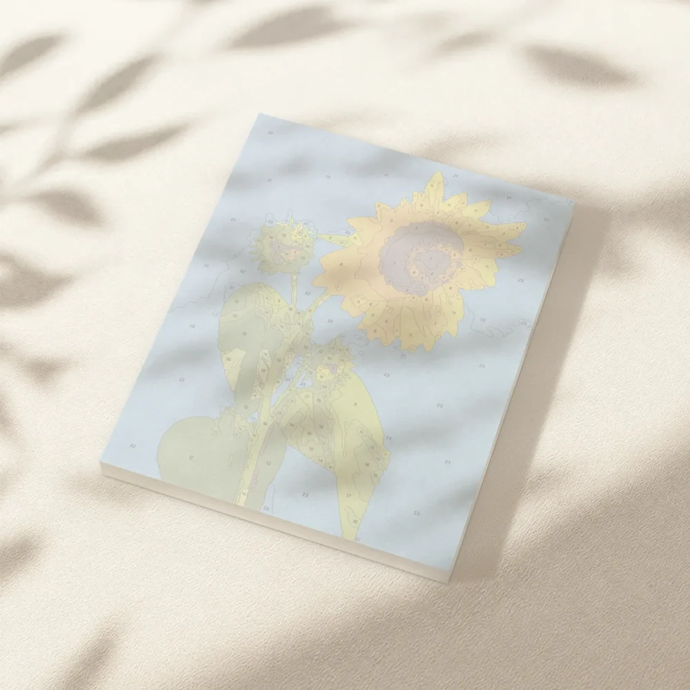 Pintar por Números - Girasol bajo el cielo azul
