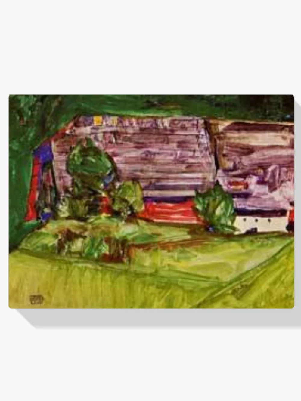 Pintar por números Granja en un paisaje