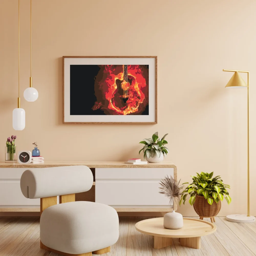 Pintar por números Guitarra en llamas – foto 4