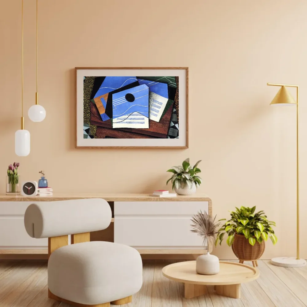 Pintar por números Guitarra sobre una mesa – foto 3