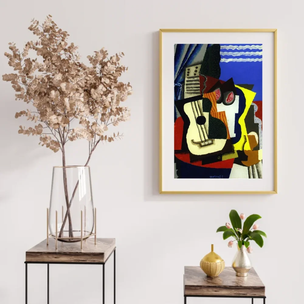 Pintar por números Guitarra y granadas junto a una ventana – foto 2