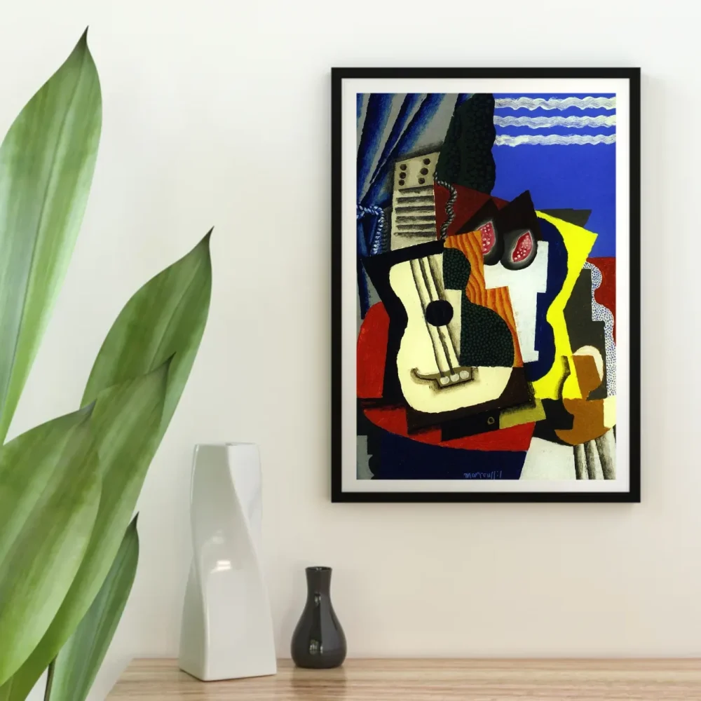 Pintar por números Guitarra y granadas junto a una ventana – foto 4