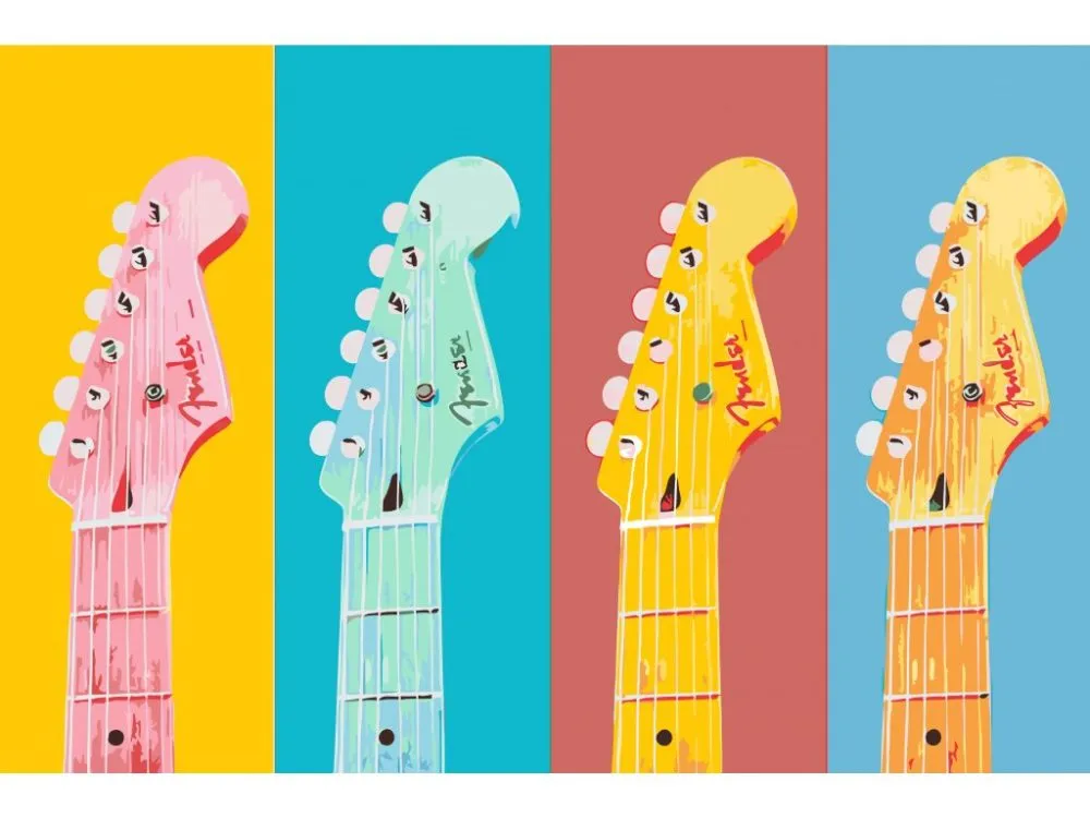 Pintar por números Guitarras de colores – foto 2