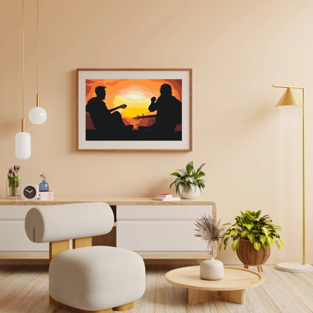 Pintar por números Guitarristas al atardecer – foto 4