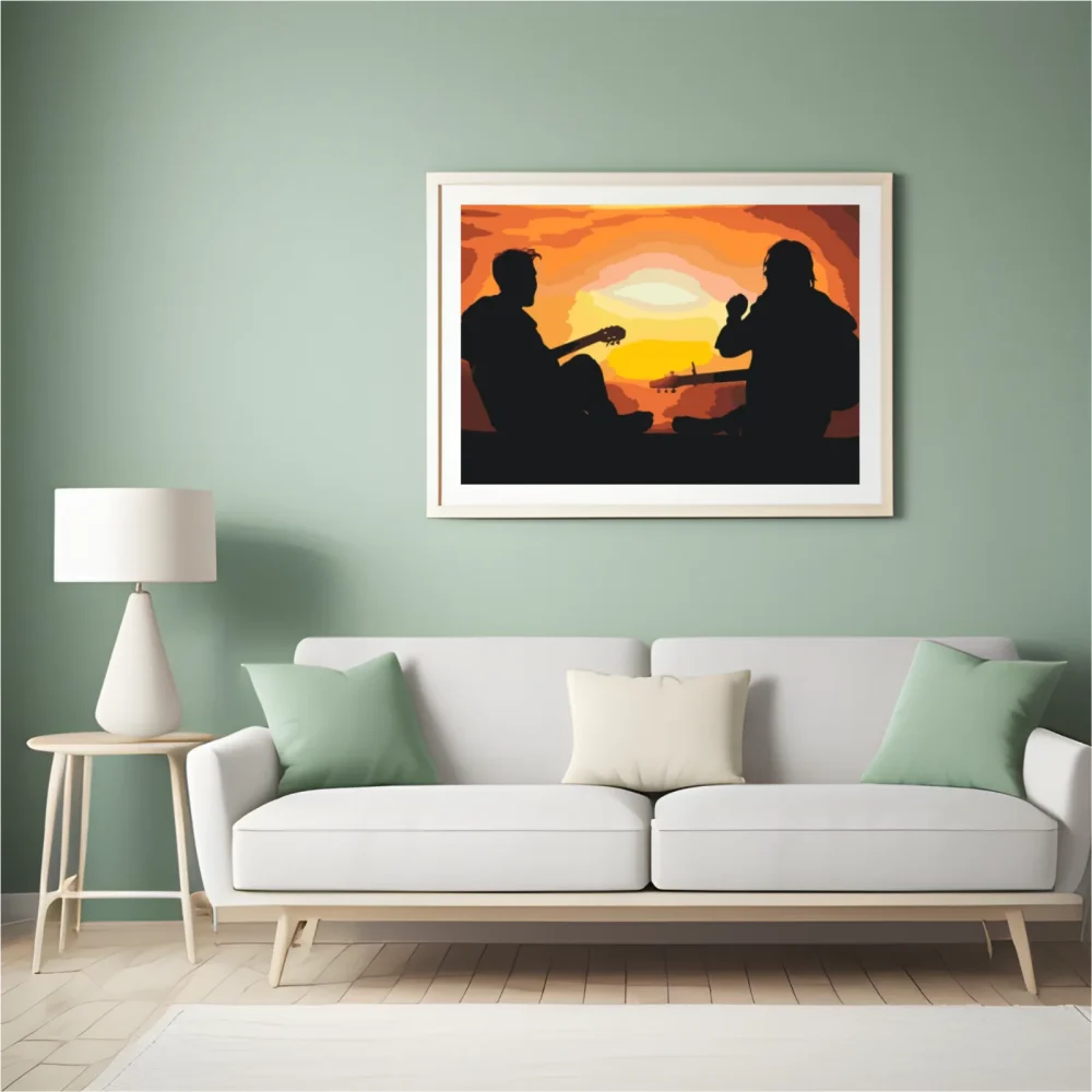 Pintar por números Guitarristas al atardecer – foto 5