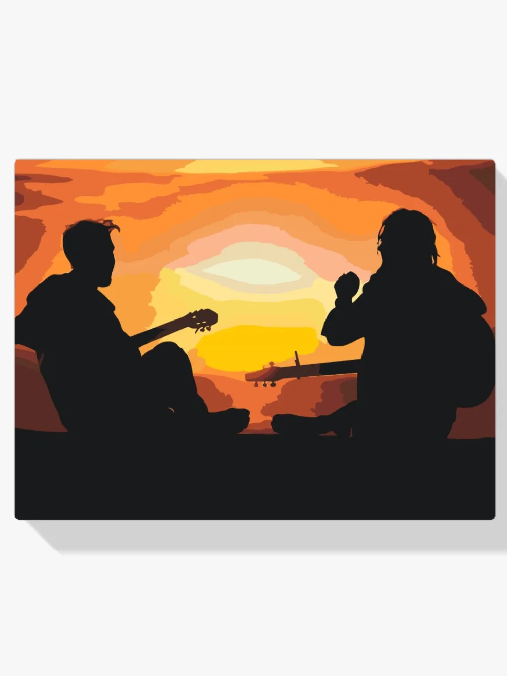 Pintar por números Guitarristas al atardecer