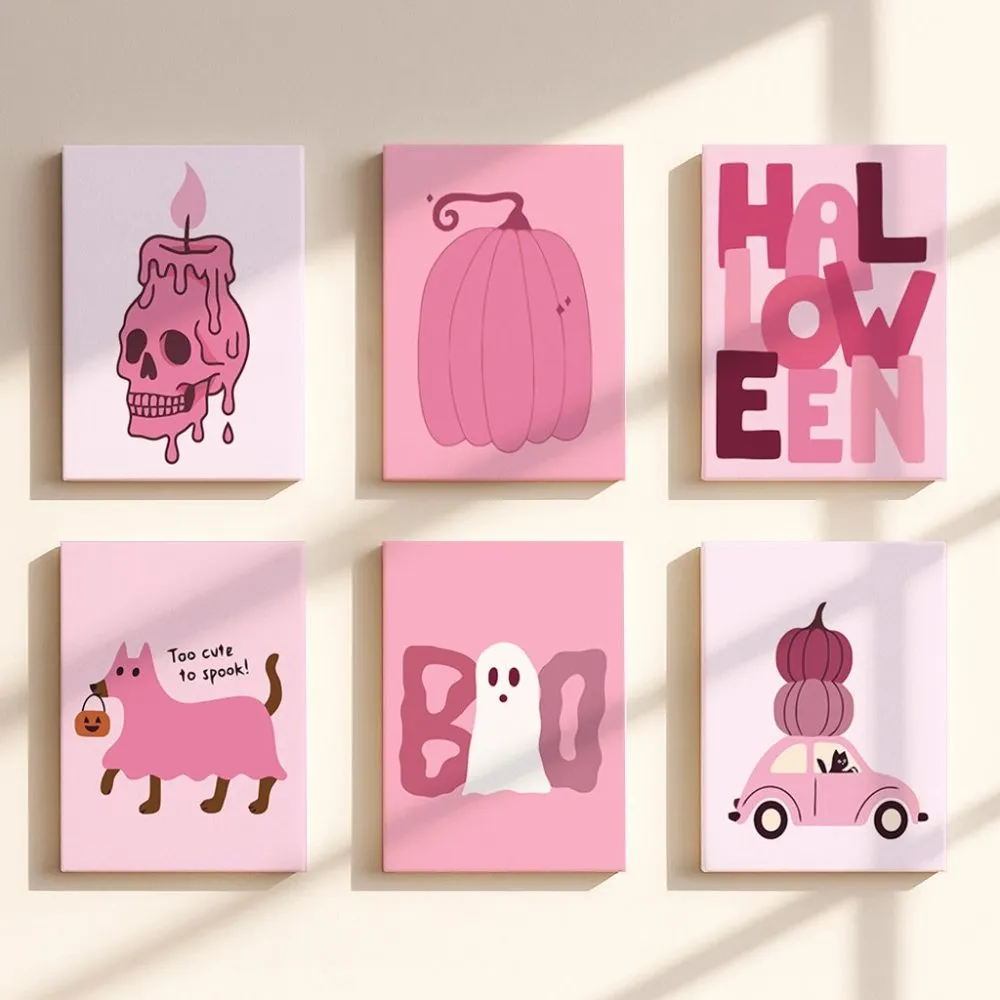 Pintar por números Halloween en rosa