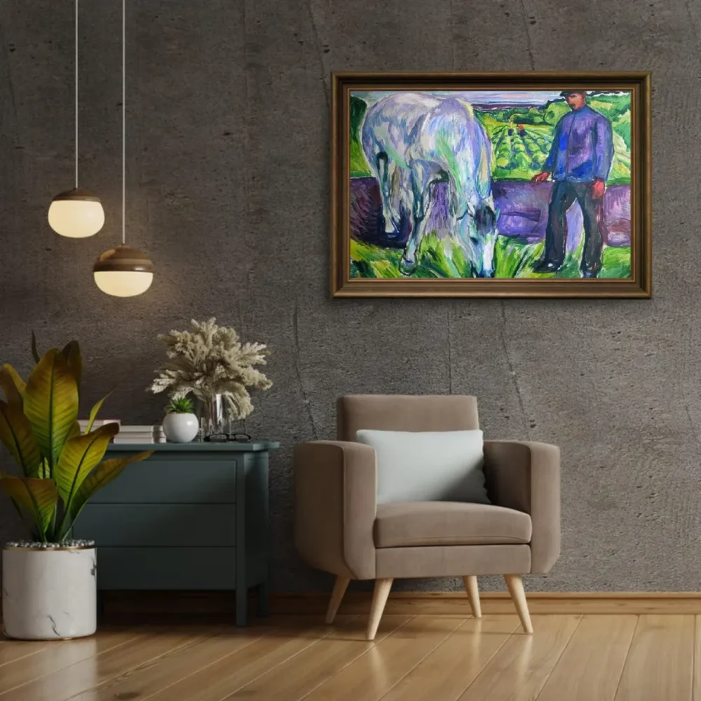 Pintar por números Hombre con caballo – foto 2