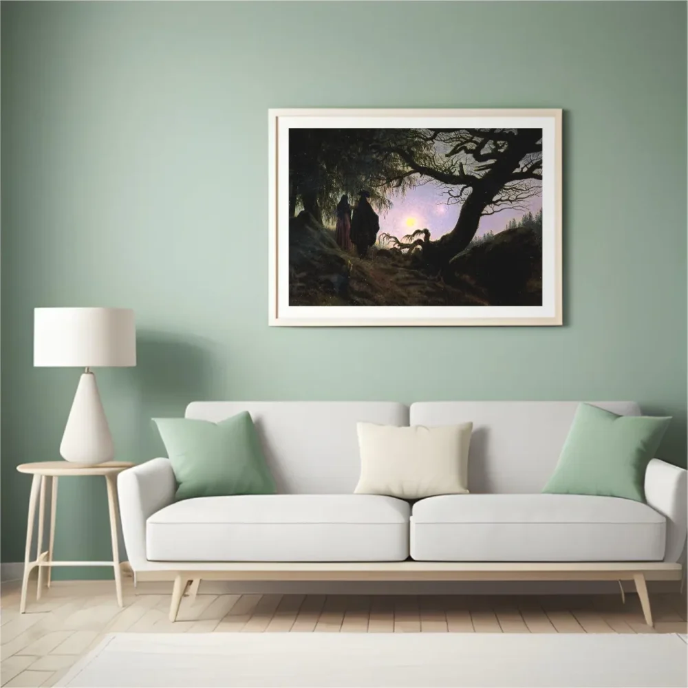 Pintar por números Hombre y mujer contemplando la luna – foto 4