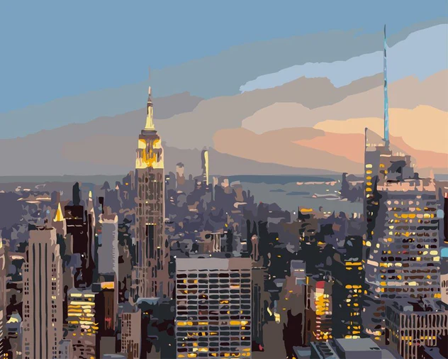 Pintar por números Horizonte de Manhattan - Nueva York – foto 2