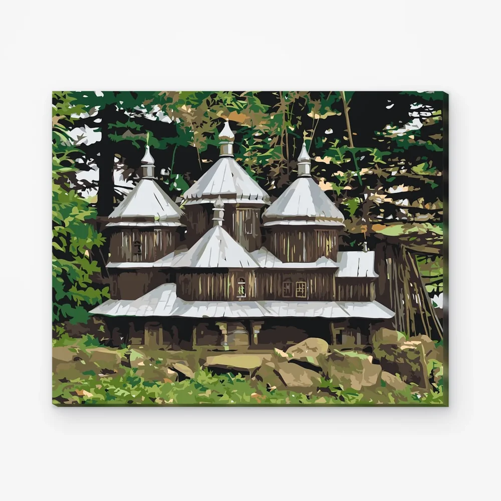 Pintar por Números - Iglesia de San Estanislao en Lutowiska