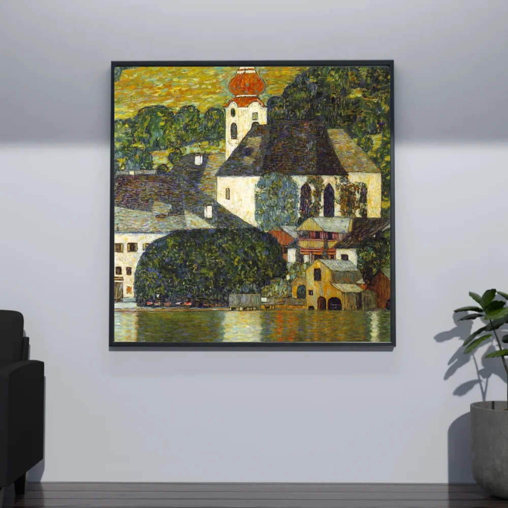 Pintar por números Iglesia de Unterach en el Attersee – foto 4