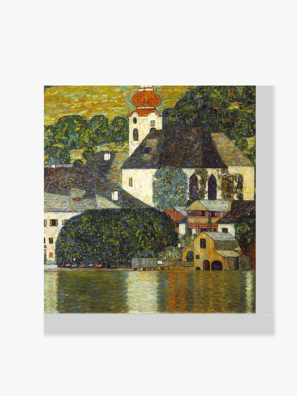 Pintar por números Iglesia de Unterach en el Attersee