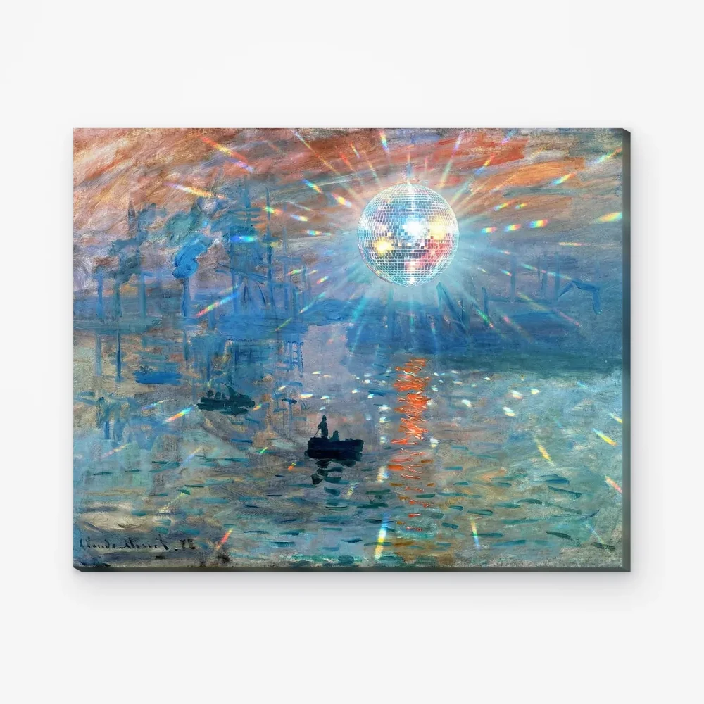 Pintar por Números - Impresión, bola de discoteca al amanecer