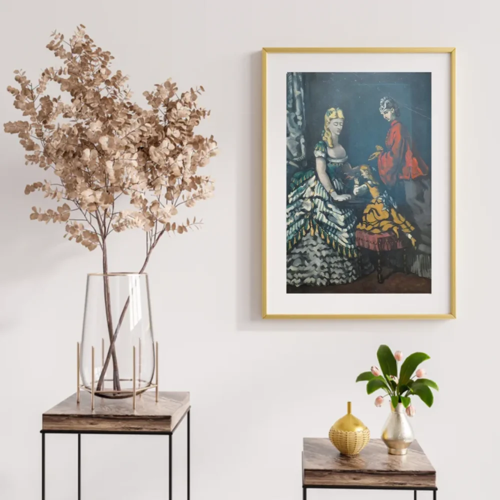 Pintar por números Interior con dos mujeres y un niño – foto 2