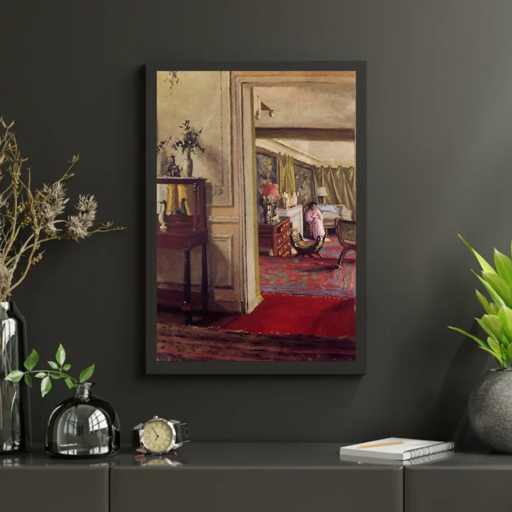 Pintar por números Interior con mujer de rosa – foto 3