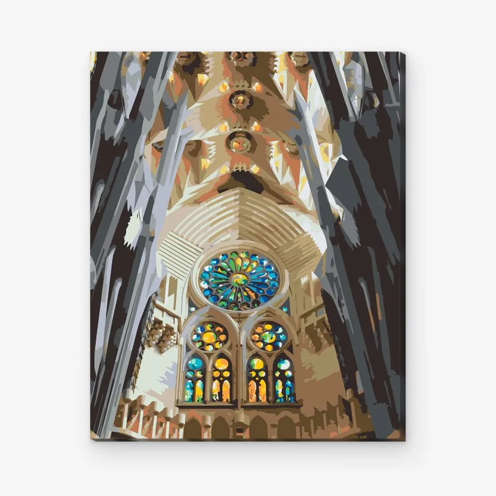 Pintar por Números - Interior de la Sagrada Familia