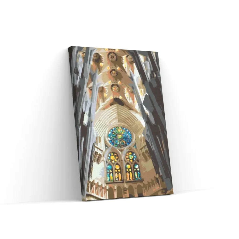 Pintar por números Interior de la Sagrada Familia