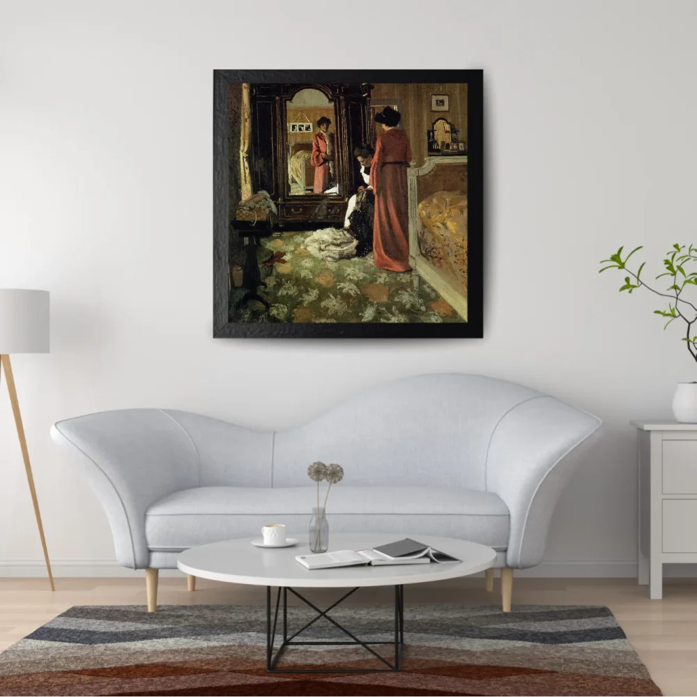 Pintar por números Interior, dormitorio con dos figuras – foto 2