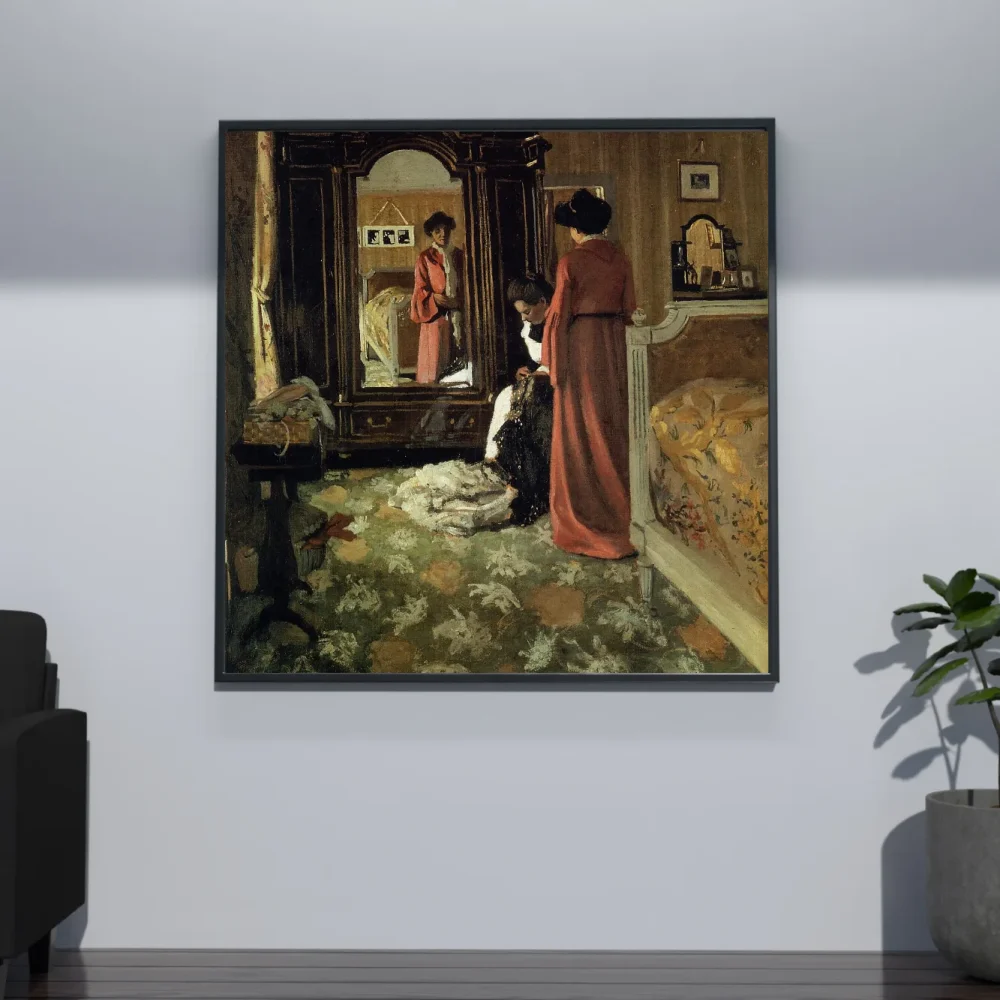 Pintar por números Interior, dormitorio con dos figuras – foto 4