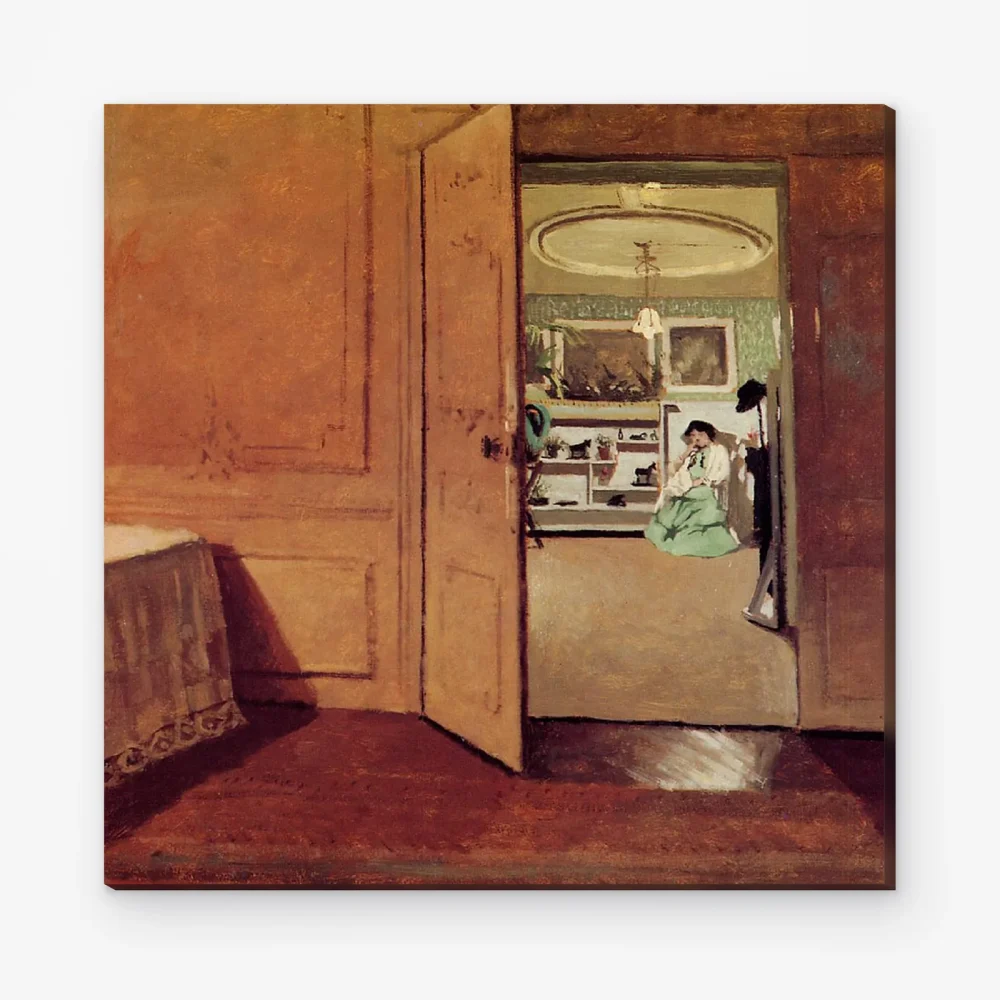 Pintar por Números - Interior, vestíbulo a la luz de la lámpara