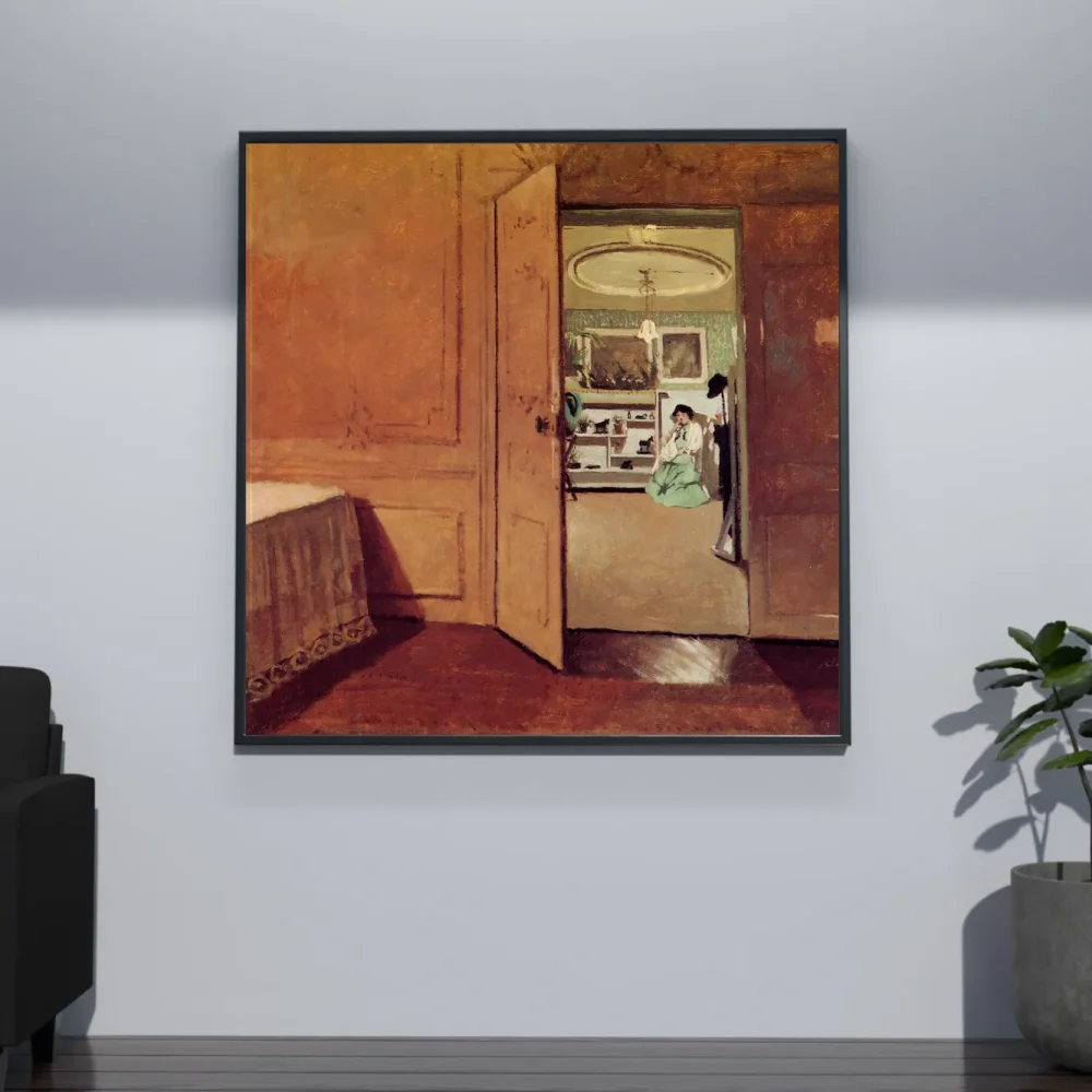 Pintar por números Interior, vestíbulo a la luz de la lámpara – foto 4