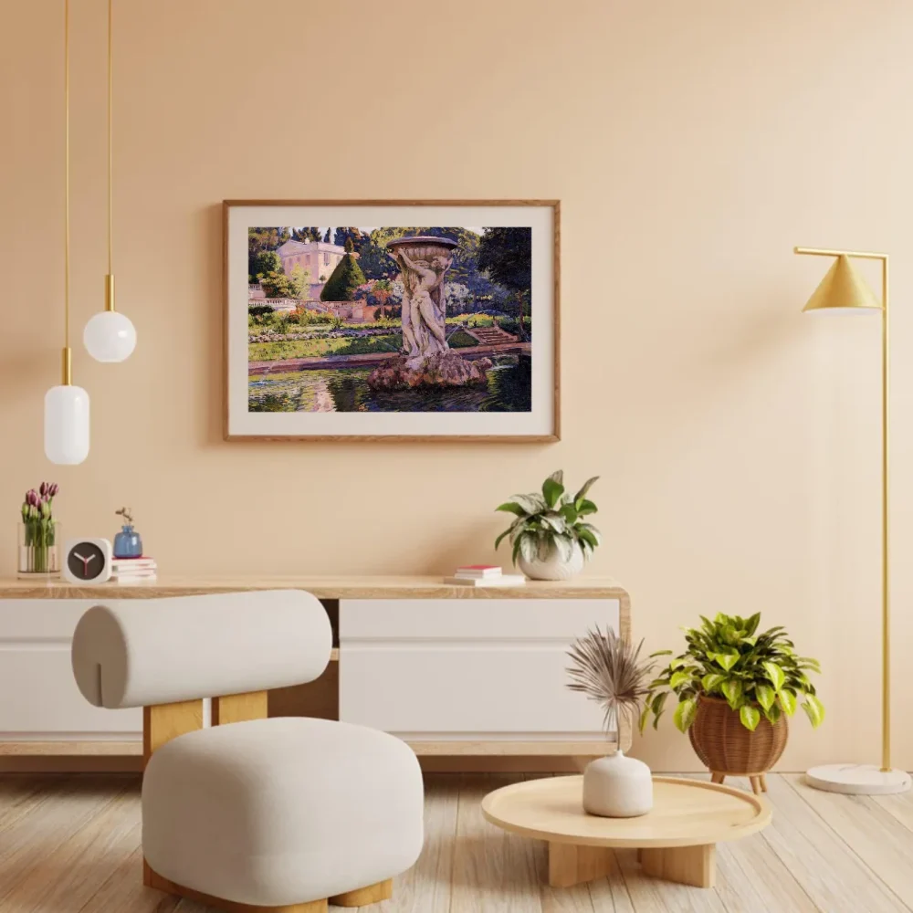 Pintar por números Jardín con villa y fuente – foto 3