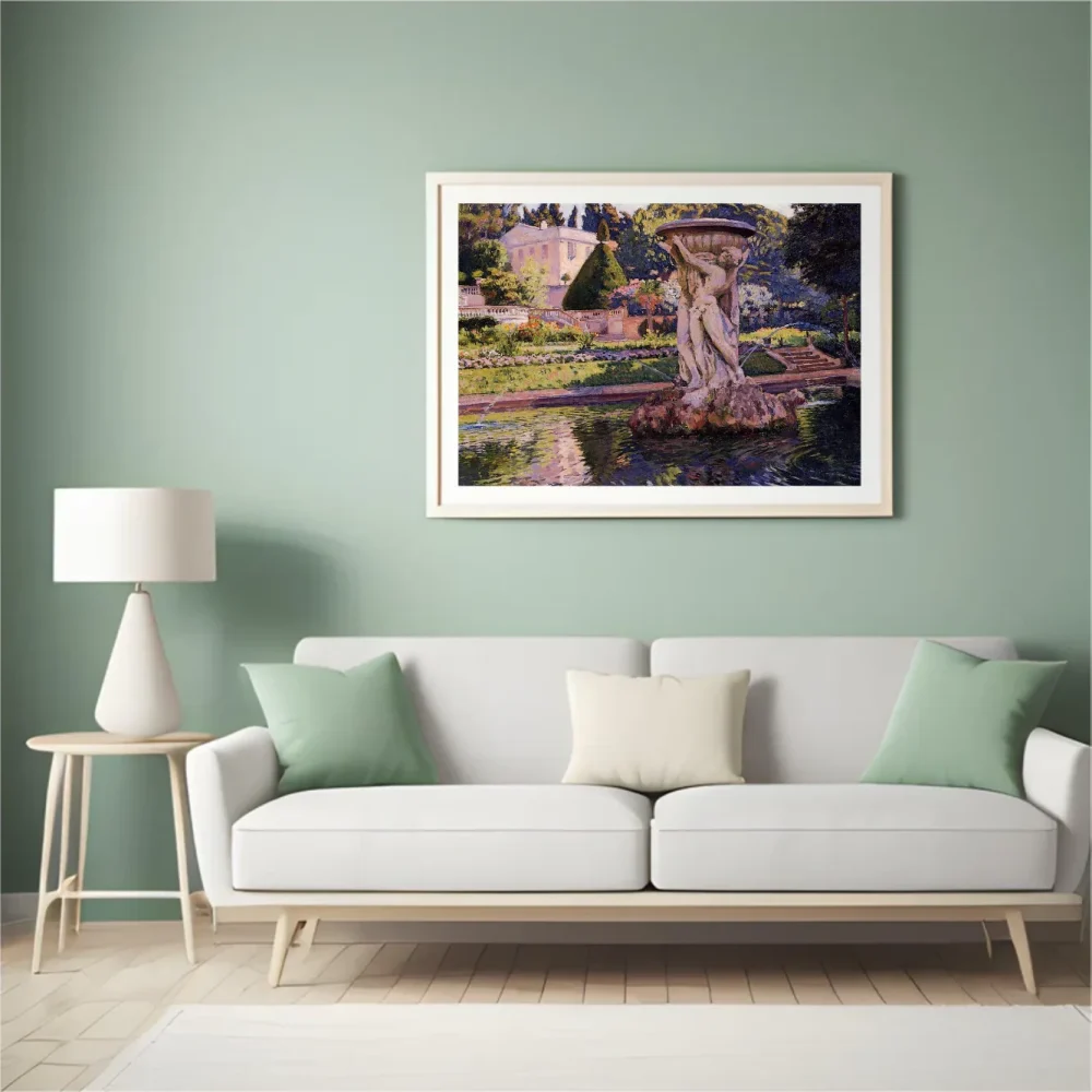 Pintar por números Jardín con villa y fuente – foto 4