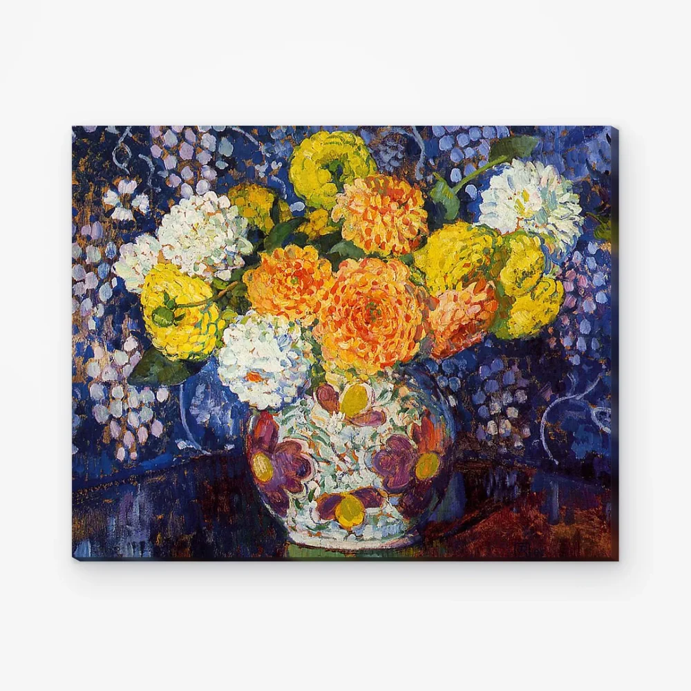 Pintar por Números - Jarrón con flores - Théo van Rysselberghe