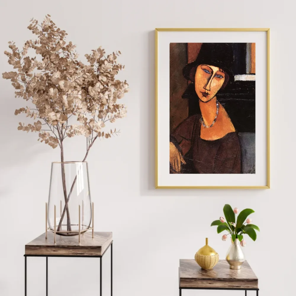 Pintar por números Jeanne Hébuterne con sombrero y collar – foto 2