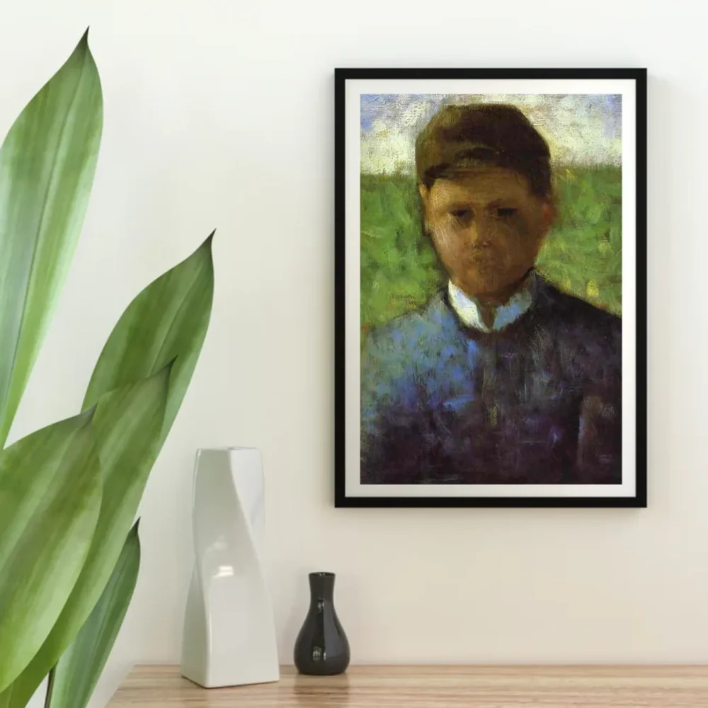 Pintar por números Joven campesino de azul – foto 4