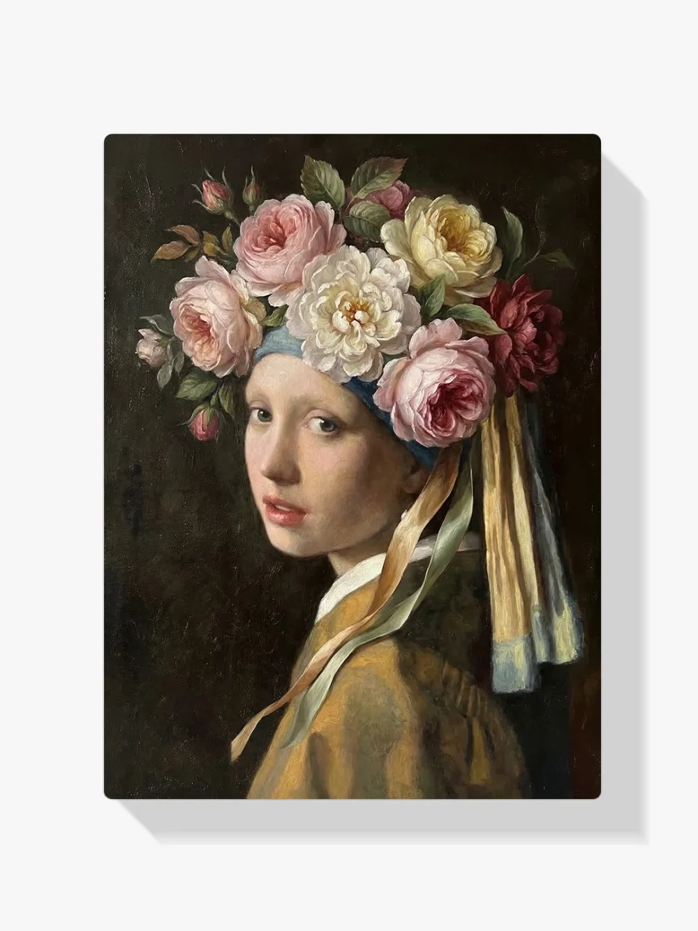 Pintar por números Joven con corona de flores