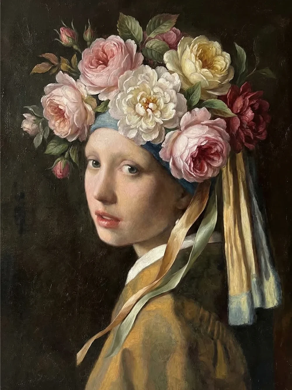 Pintar por números Joven con corona de flores – foto 2