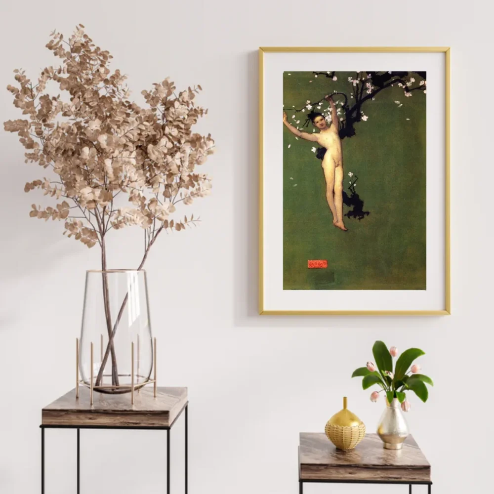 Pintar por números Joven oriental desnudo con flores de manzano – foto 2