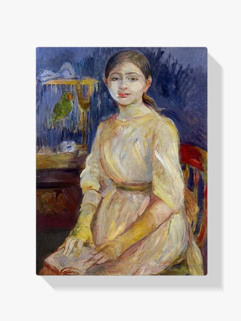 Pintar por números Julie Manet con un periquito