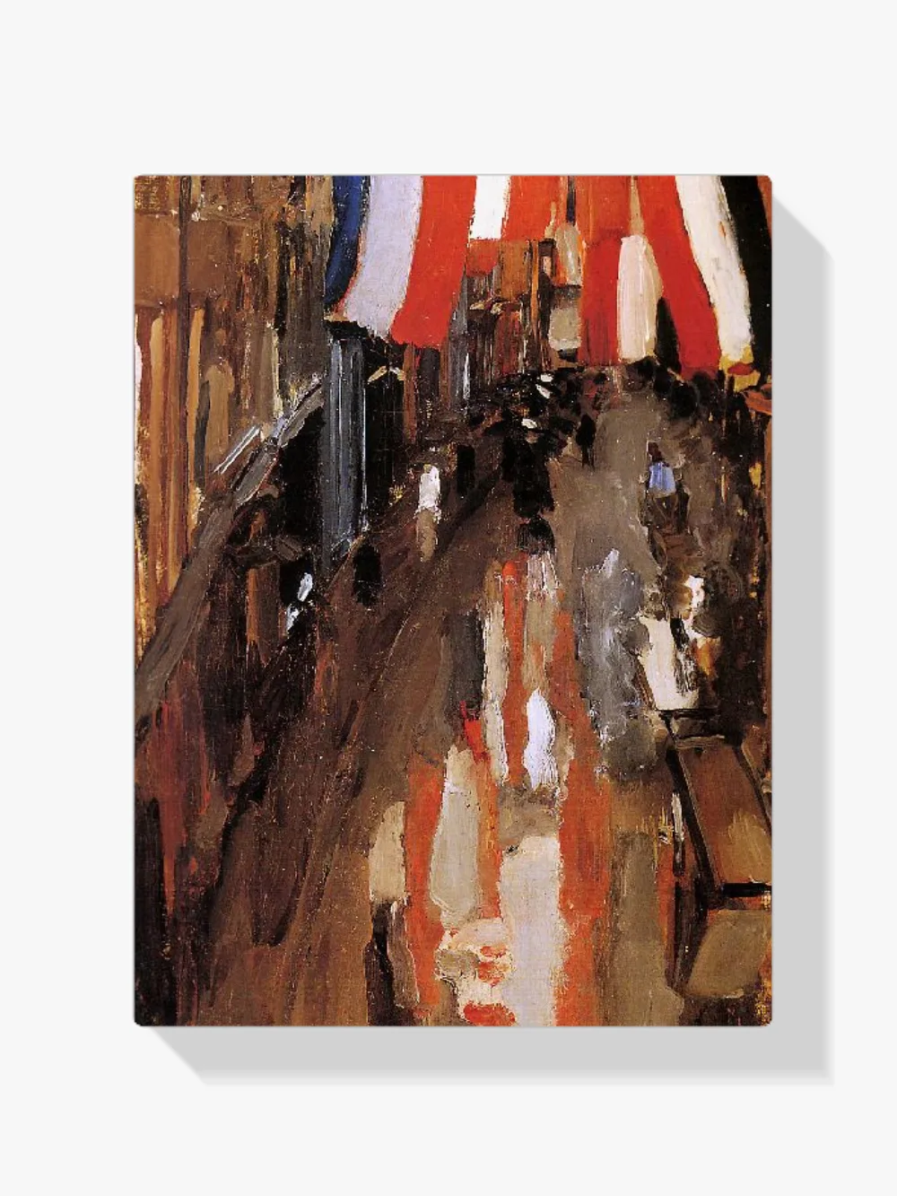 Pintar por números Kalverstraat engalanada con banderas