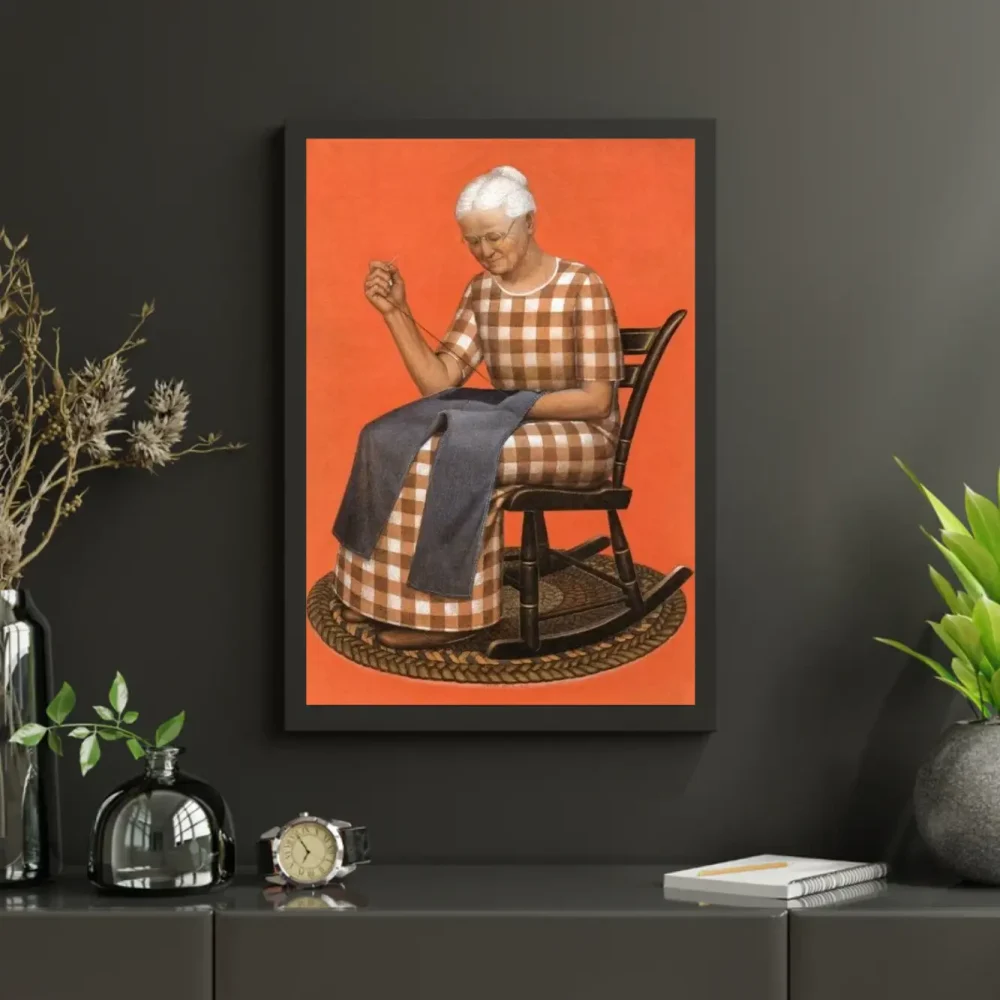 Pintar por números La abuela zurciendo – foto 2