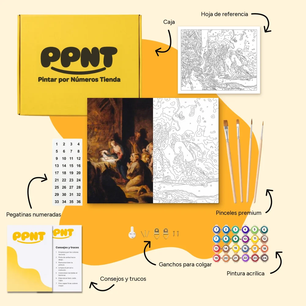 Pintar por Números - La adoración de los pastores