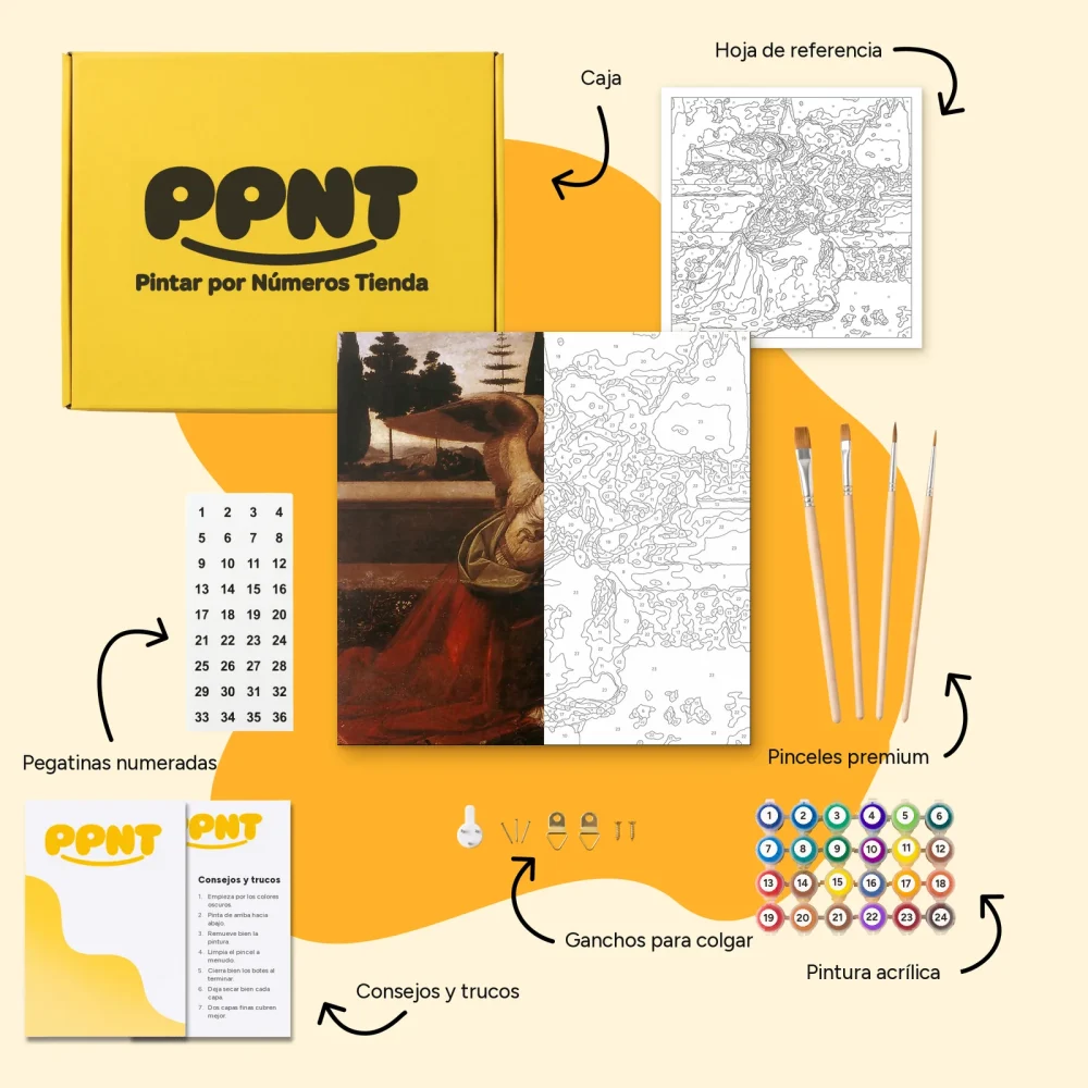 Pintar por Números - La Anunciación, detalle 1