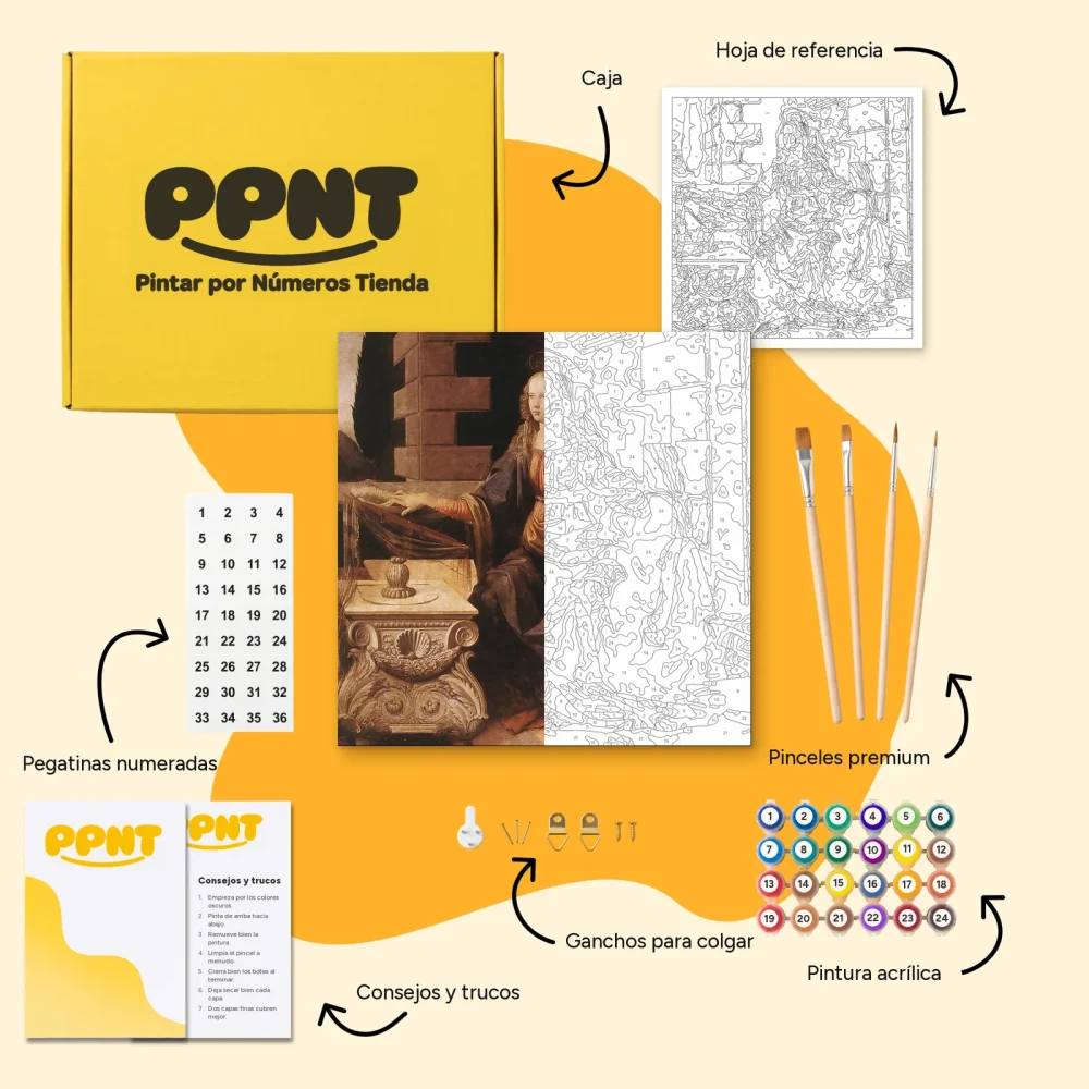 Pintar por Números - La Anunciación, detalle 2