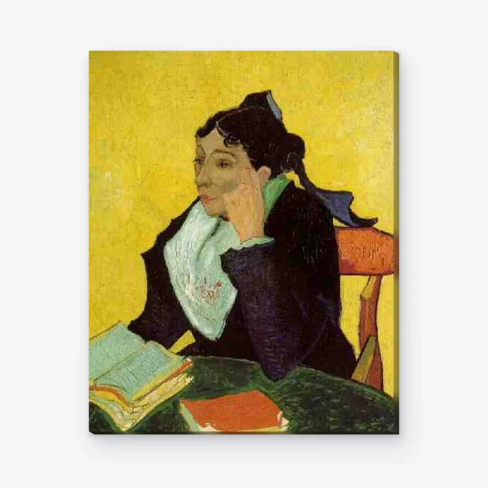Pintar por Números - La arlesiana, Madame Ginoux con libros
