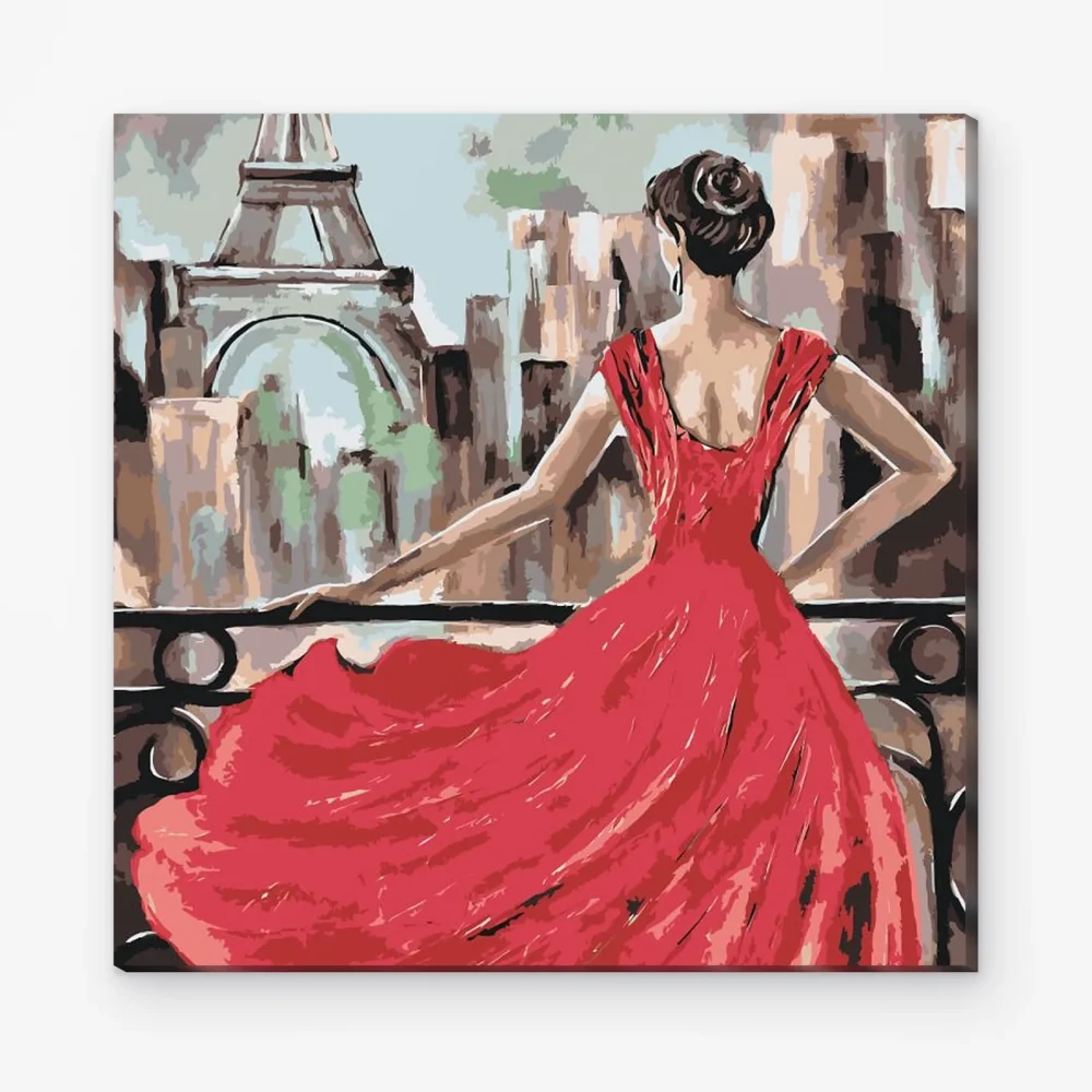 Pintar por Números - La dama de rojo