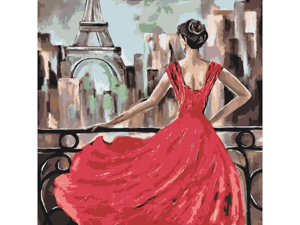 Pintar por números La dama de rojo – foto 2
