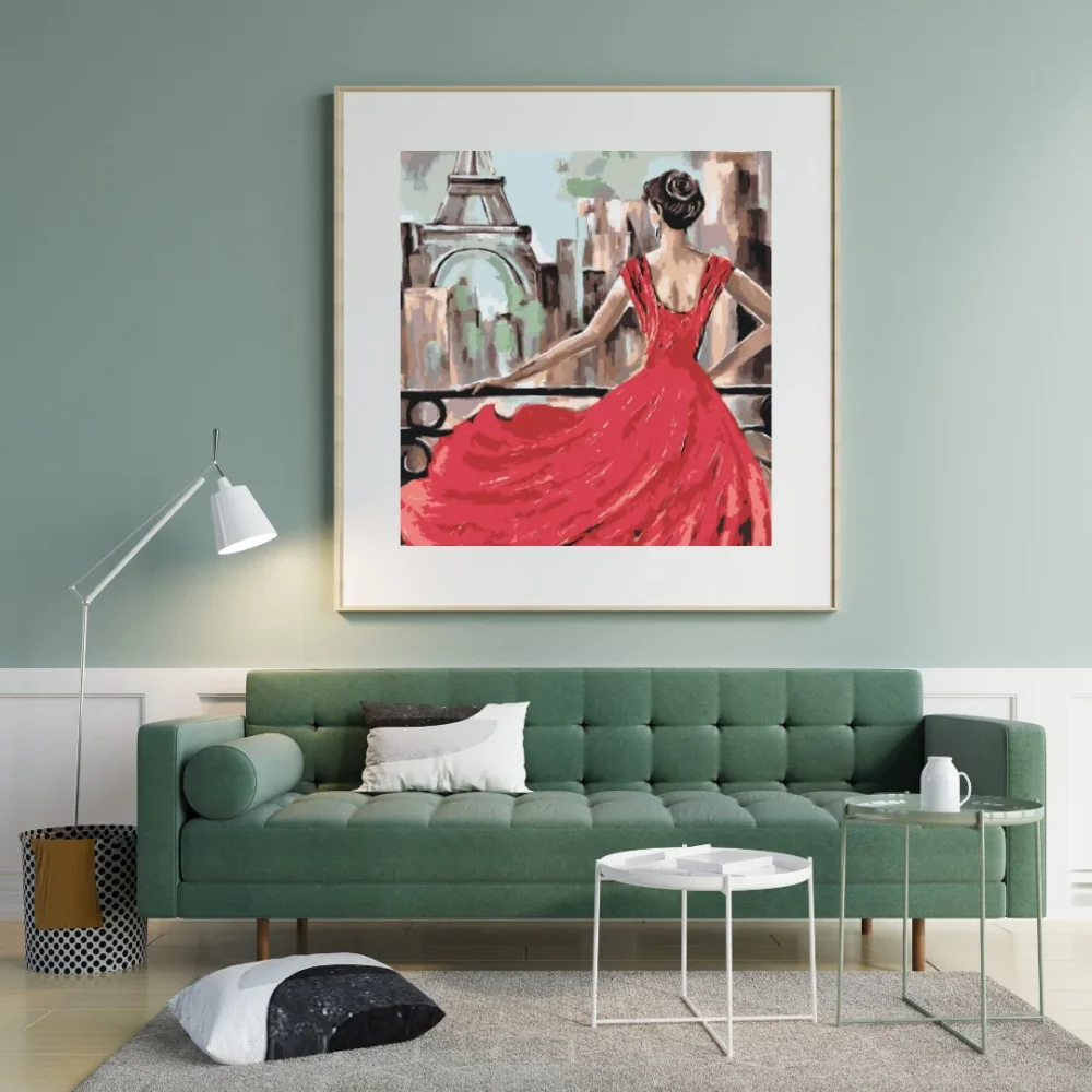 Pintar por números La dama de rojo – foto 5